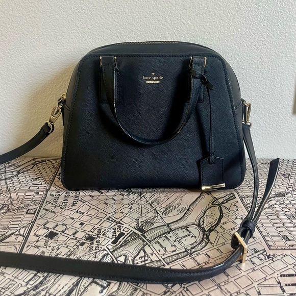 Kate Spade Black Dome Satchel Crossbody - Picture 1 of 9